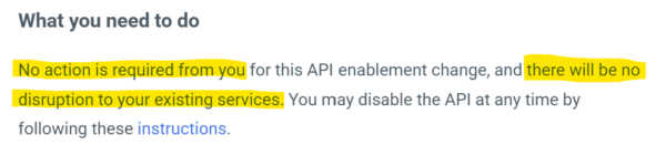 Image showing the most important part of an email from Google
